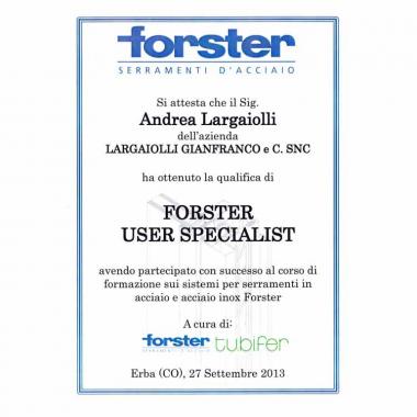 Certificato per profili Forster
