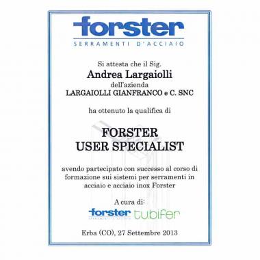 Certificato per profili Forster
