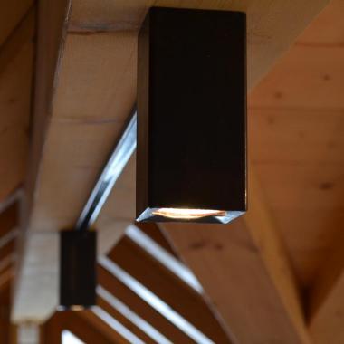 Luce a soffitto in acciaio naturale